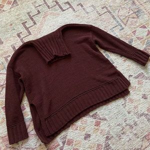 Purple Aerie oversized turtleneck sweater